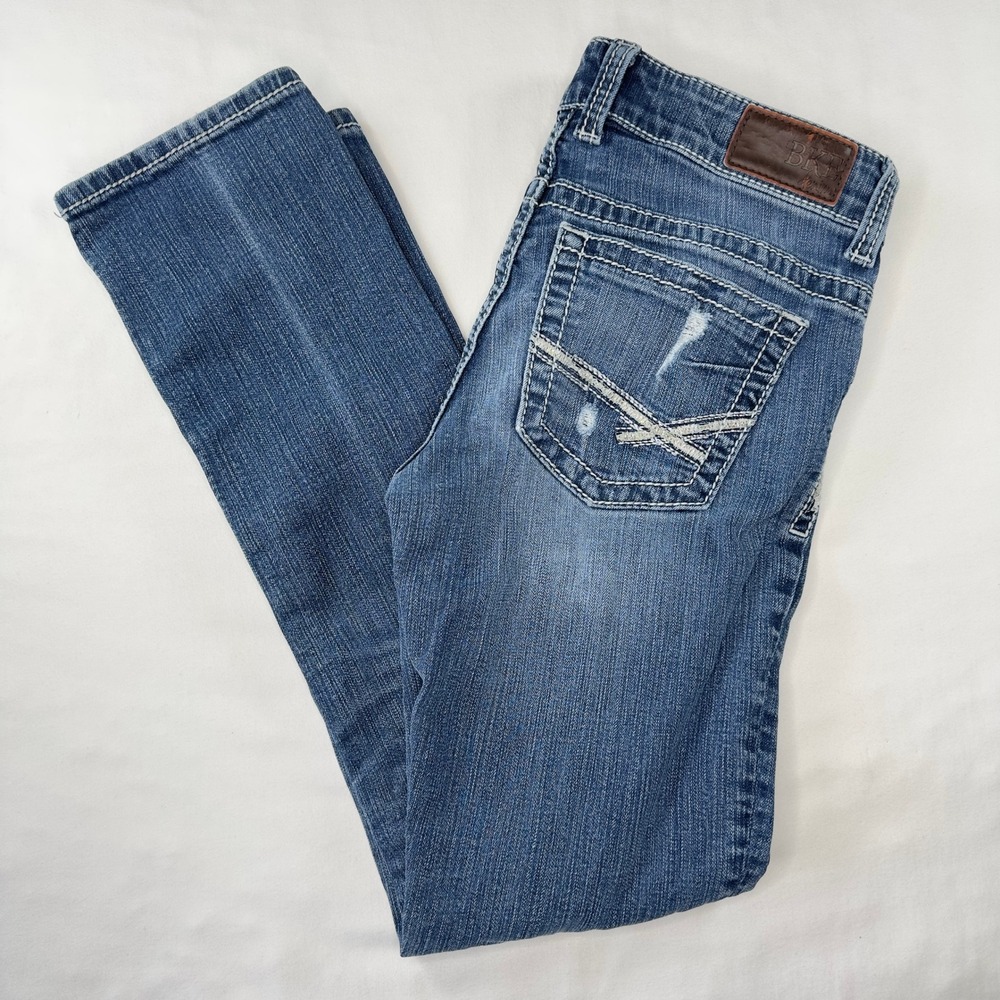 Buckle BKE Denim Payton Skinny Jeans Womens  28R 28x31.5 Blue Distressed